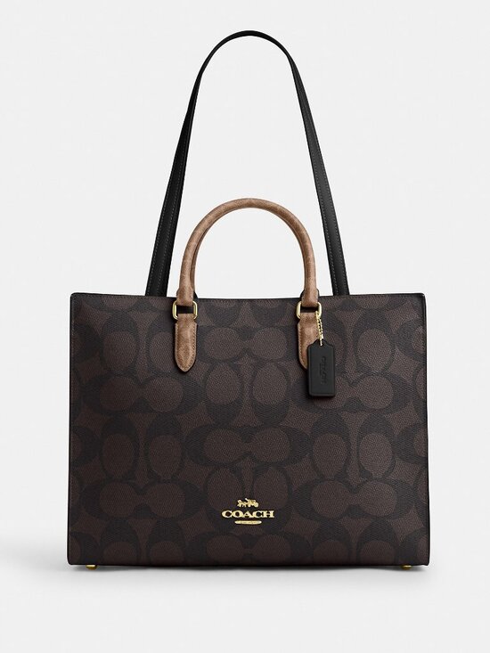 Coach Handbags - Coach Outlet Maggie Tote Bag In Blocked Signature Canvas